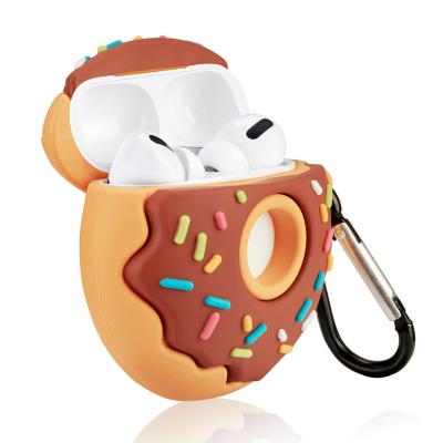 China 2021 New Factory Cute Silicone 3D Donut Food Earphone Cover Wholesale Tasty Case For Airpod 3 Case For Air Pod Case for sale