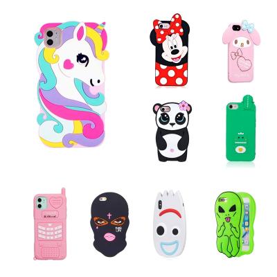 China Shockproof Silicone Case For iPhone 11 Fashion Girls Women Cute Animal Design Soft Protective Phone Case Cover For iPhone 12 Pro Max for sale