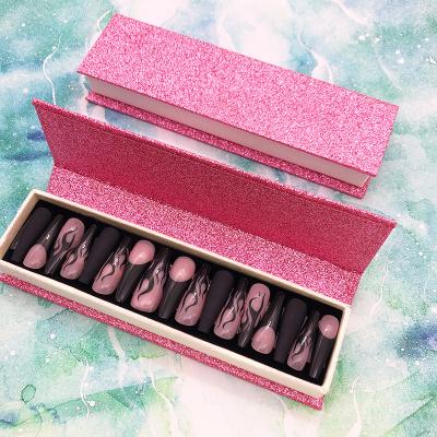 China French False Nails Press On Design Custom Packing Box Artificial Nails Press On Nail for sale