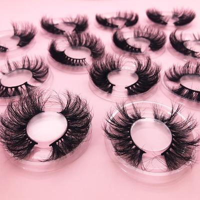 China Thick custom eyelash boxes fluffy thick strip full lashes 5d mink eyelashes and 25 mm 3d mink eyelash packging for sale