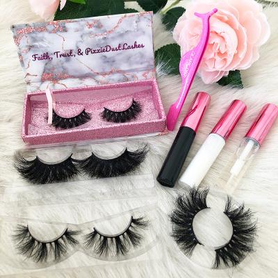 China Natural Mink Eye Lashes 25mm Wick Strip Bulk Lasheswholesale Wholesale Vendor Eyelash Supplier for sale