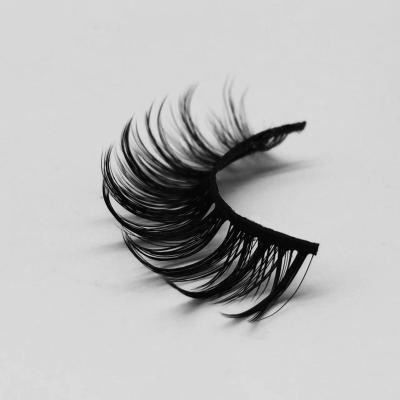 China Long False Mink Strip False Mink Eyelashes Natural Handmade Custom Box 5d Different Silk Lashes Lashes for sale