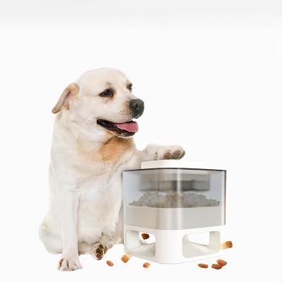 China Best Viable Selling Multi-Function Automatic Dog Food Slow Feeder Dog Toys Dispenser Intelligent Automatic Feeder Toy for sale