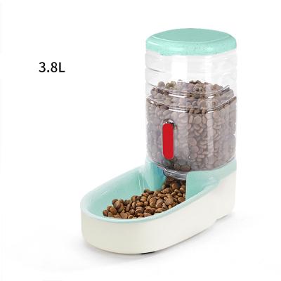 China Customized Plastic Material Smart Automatic Cat Dog Feeder Pet Feeder Automatic Drinker PVC Pet Food Dispenser for sale