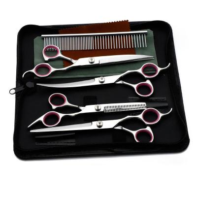 China China Durable 6-Piece Durable Multifunctional Stainless Steel Dog Grooming Pet Hair Trimming Tool Kit for sale