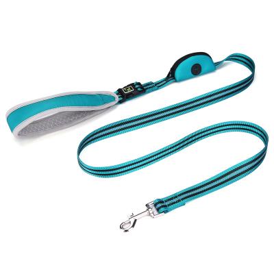 China New Multifunctional Comfortable Handle Custom Luxury Retractable Nylon Dog Leash With Poop Bag for sale