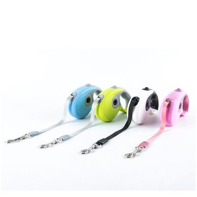 China Customer Viable Logo Anti-lost Dog Link Fashion New Favorite Pull Rope Rubber-Coated Automatic Retractable Pet Leash for sale