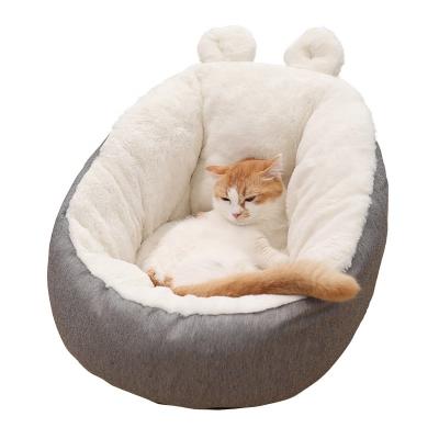 China Luxury Soft Washable Cat Bed Dog Pet Beds Cat Blanket Beds Comfortable Indoor Cats Breathable Washable Plush Room for sale