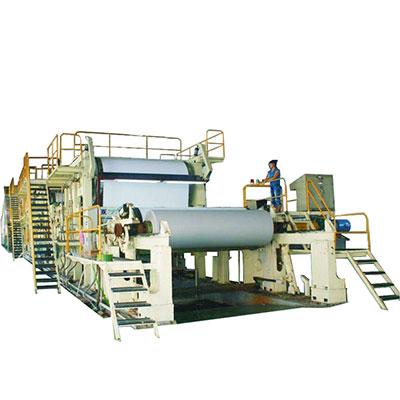 China Waste paper 3200mm type 35ton news printing paper production line from raw materials to A4 paper for sale