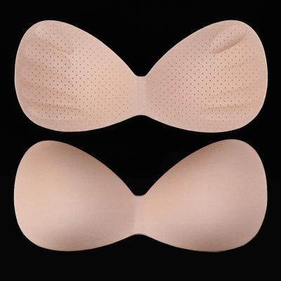 China Comfortable Thin One-Piece United Foam Bra Insert Removable Sponge Bra Pad For Sports Yoga for sale