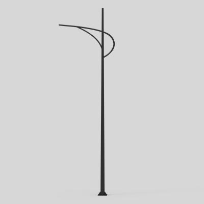 China Square Size Standard Design Galvanized 6M Street Light Pole With Arms for sale