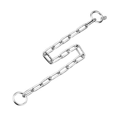 China Durable Straight Link 304 Stainless Steel Pet Chain Collar Dog Choke Chain for sale