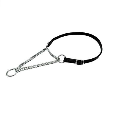 China Useful Pet Choke Show Chain Nylon Stocked Adjustable Brass Collar For Dog for sale