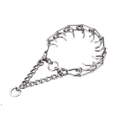 China Sustainable Pet Product Steel Swivel Spike Dog Chain Training Collar for sale