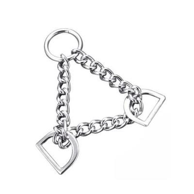 China Durable Easy Movement Triangle Dog Leaf Stocked Chian Ring For Choke Chain Collar for sale