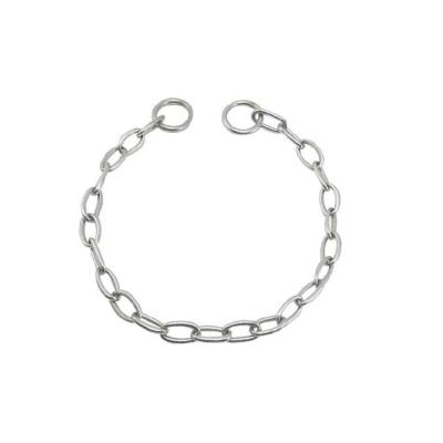 China Sustainable Durable Short Oval Parargon Welded Link Choke Chain Dog Chain Collar For Pet for sale