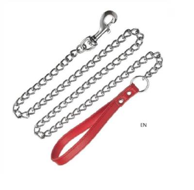 China Sustainable Hot Selling Dog Leash Metal Steel Welded Chain Lead With Handle for sale