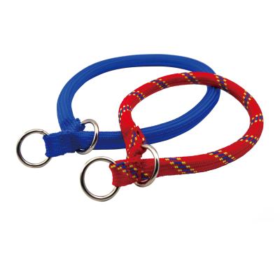 China Easy Sustainable Durable Pet Using Nylon Rope Round Collar For Dog for sale