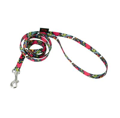 China Sustainable Fashion Pet Product Digital Printing Polyester Dog Leash for sale