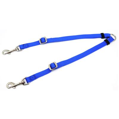 China Durable Easy Use Dogs Supplies Two Nylon Double Strap Coupler Dog Leash for sale