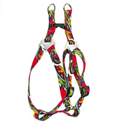 China Japanese Type Reflective High Quality Durable Nylon Polyester Printing Dog Pet Harness for sale