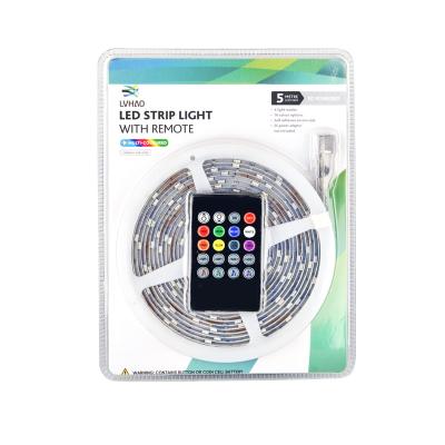 China Warehouse 12V 5M for holiday/party/bar  Music Rgb Epoxy Outdoor Waterproof RGB5050 Led Strip Light COB for sale