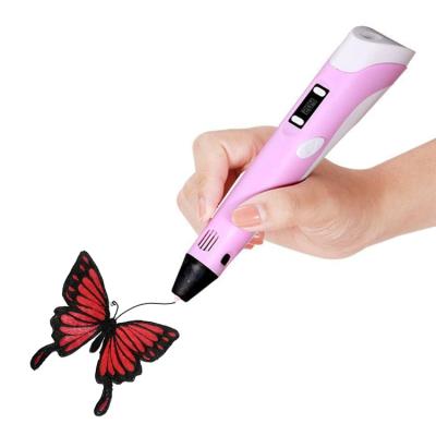 China Plastic Children's Educational 3D Drawing Pen 2 Creative DIY 3D Printing Printer Pen With PLA for sale