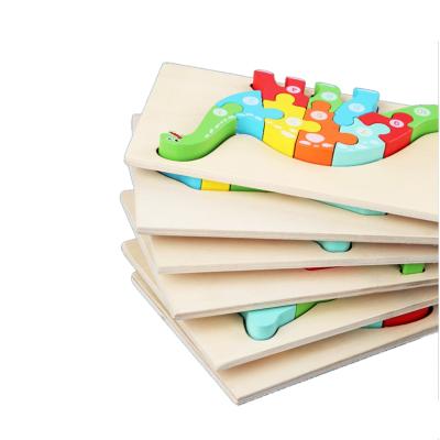 China Cute Kid 3D First Toy Of Cartoon Toy 18 Styles New Jigsaw Wooden Educational Puzzle for sale