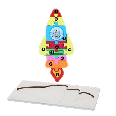 China Cartoon Toy Hot Selling Wooden Buckle Jigsaw 3D Cartoon Puzzles For Kids for sale