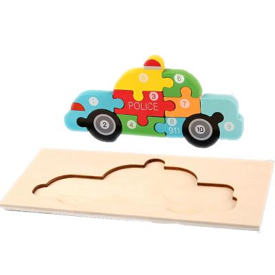 China Baby Animal Early Education Dinosaur Cartoon Toy 18 Style 3D Designs Wooden Jigsaw Puzzle Toys For Children for sale