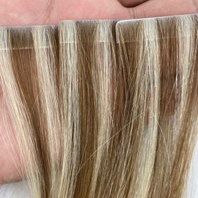 China Belle Hair Balayage Injected European Cuticle Silky Straight Virgin Hair Seamless Tape In Hair Extensions for sale