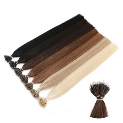 China Belle Hair Wholesale Virgin Remy Ring Human Hair Cuticle Aligned Silky Straight Nano Extension for sale