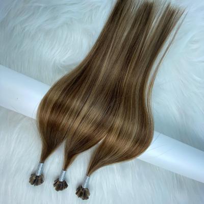 China Wholesale Belle Hair Balayage Color Silky Straight Double U-tip Brazilian Hair Silky Straight Drawn Extension Hair for sale