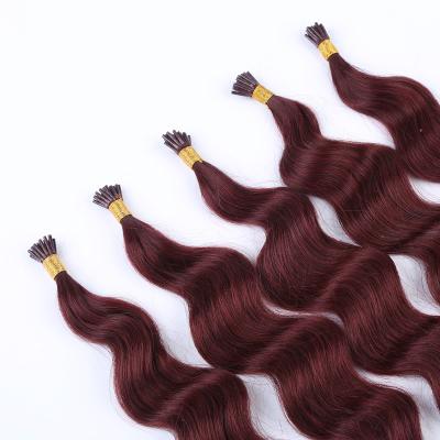 China Belle Keratin Silky Straight Cuticle Aligned Virgin Hair Wholesale I Tip Hair Extension Hot Sale for sale