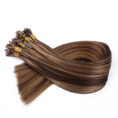 China Silky Straight Keratin Bonded Double Drawn U Tip Hair Bulk Extension for sale