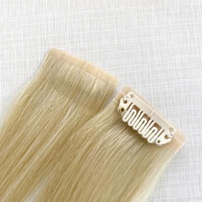 China Wholesale Full Cuticles Invisible Silky Straight Remy Hair Seamless Double Drawn Clip In Hair Extension for sale