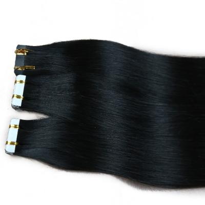 China Beautiful Hair Full Cuticle Wide Running Natural Color Silky Straight Remy Human Hair Tape In Hair Extensions Wholesale Ready To Ship for sale