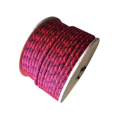 China Durable Colorful Braided 10.5mm Length Flat Nylon Rope for sale