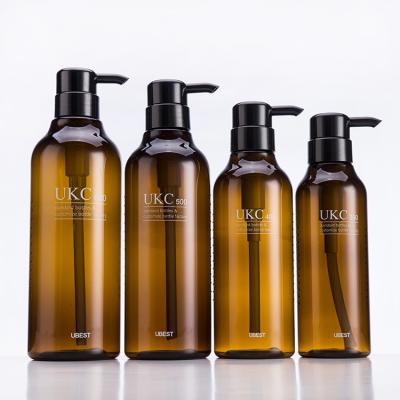 Cina Nuovo cosmetico personalizzato PET Lozione Rotonda Pompa Shampoo Bottiglia Gel doccia 300/400/500/600ml in vendita