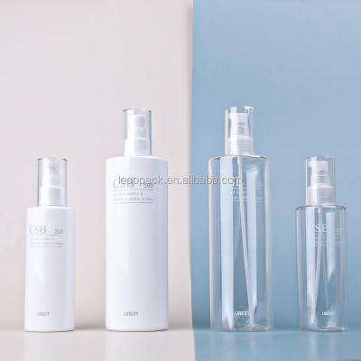 China New Design 200ml 500ml Transparent Body Cosmetic Lotion Pump Cosmetic Bottle With Cover for sale