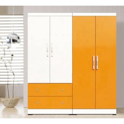 China New Design Modern Wooden Wardrobe Particleboard Bedroom Cabinet White Wardrobe (Height) Adjustable for sale