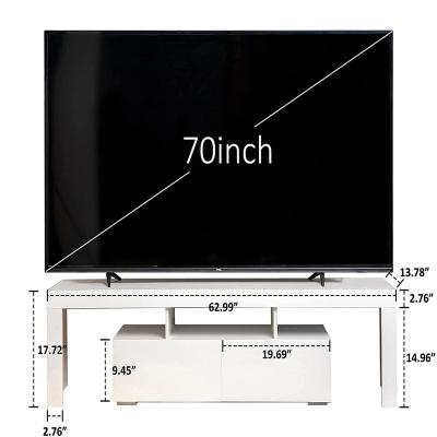 China (Other) Adjustable High Gloss Furniture Melamine Chipboard Corner TV Stand Plywood TV Cabinet for sale