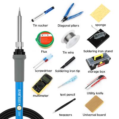 China Machinery Repair Shops kellyshun 808X 60W 220V Electric Soldering Iron Kit With Adjustable Welding Iron Temperature Electronic Repair Tool for sale