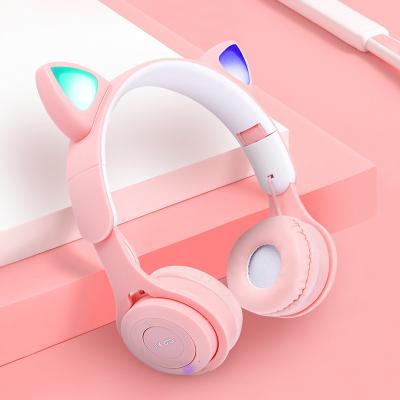 China Cute Cute Headband Cat Ear Bt Headset Small Style BT 5.0 Connect To Latest Hot Product M6 BT Wireless Headset for sale