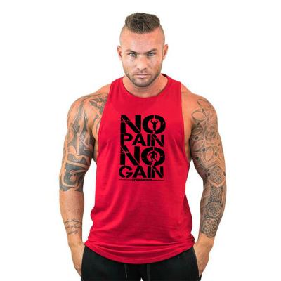 China Anti-Wrinkle Muscle Latest Fitness Smooth Hoodie Custom Tank Tops,Simple Screen Printed Tank Tops Mens Gym Vest For Men for sale