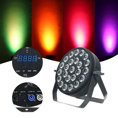 China Stage 24x18w RGBWAUV 6in1 LED Par Can Slim Smart LED Stage Uplight for sale