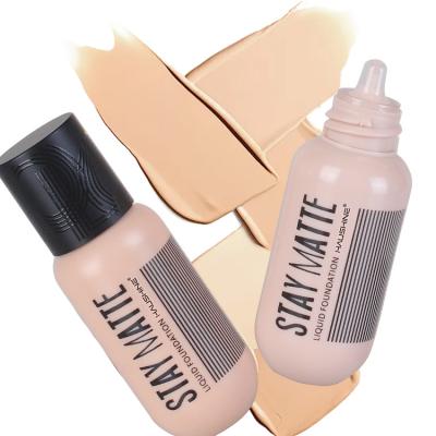 China Custom Made Vegan Waterproof Natural Cruelty Free Private Label Makeup Sunscreen Primer Liquid Foundation for Black Women for sale