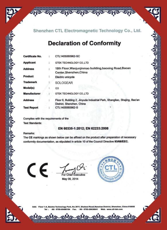 CE - GTEK TECHNOLOGY CO., LIMITED