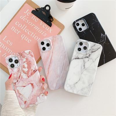 China Anti-drop Luxury Soft Custom Logo IMD Marble TPU Cell Phone Case For iPhone 11 12 13 Pro 7 8 Max X XS XR Cell Phone Cases for sale