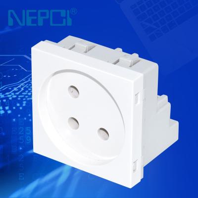 China Easy Install Israel Plug Outlet 45*45mm 250V 16A White High Quality Standard Manufacturer NEPCI XJY-QB-40 for sale